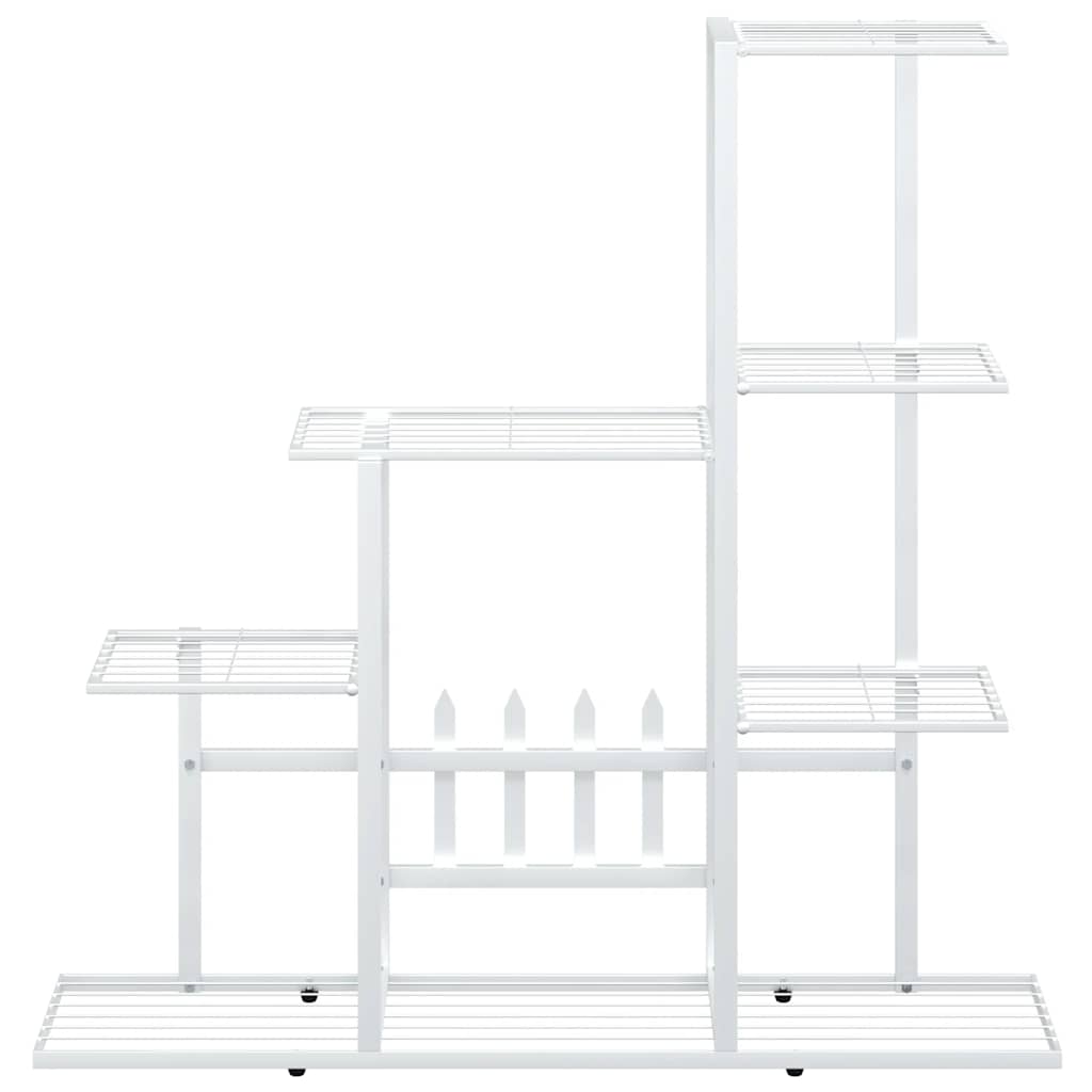 Stalak za cvijeće 94,5 x 25 x 88 cm bijeli metalni