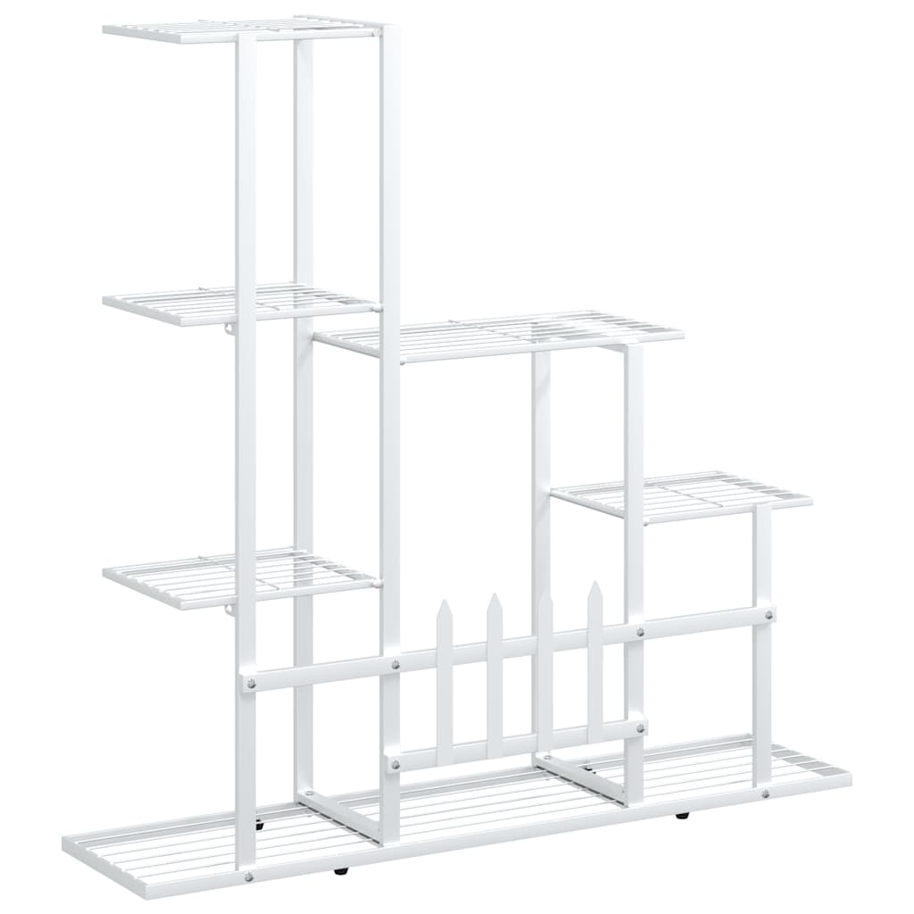 Stalak za cvijeće 94,5 x 25 x 88 cm bijeli metalni
