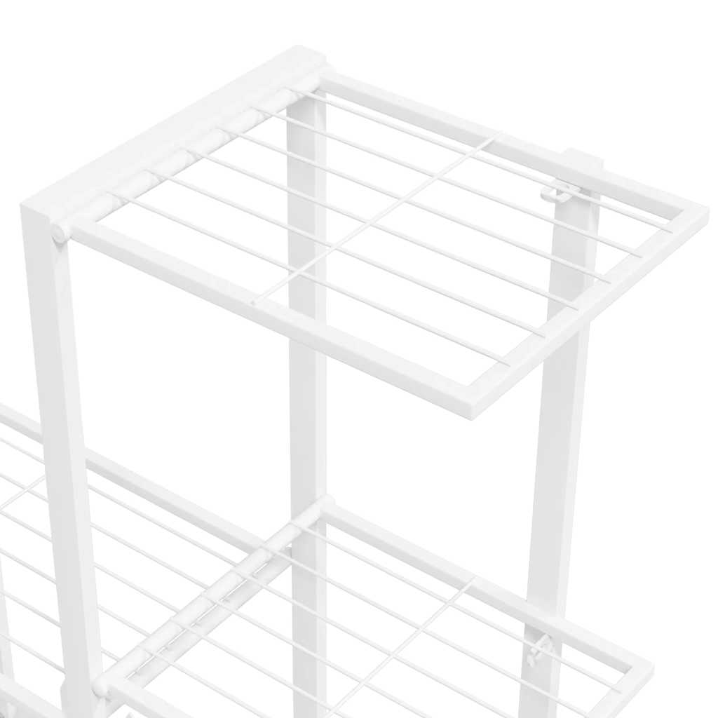 Stalak za cvijeće 94,5 x 25 x 88 cm bijeli metalni