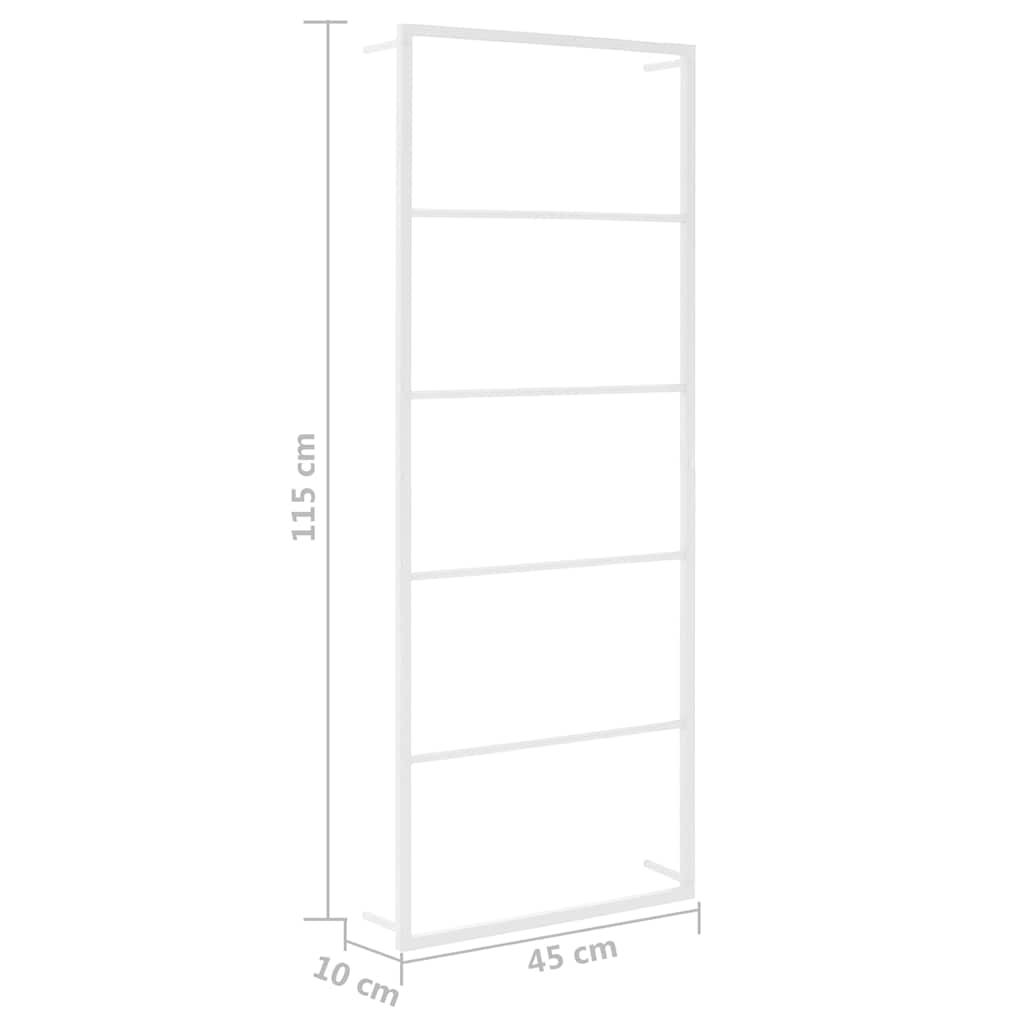 Vješalica za ručnike Bijela 45x10x115 cm Čelik