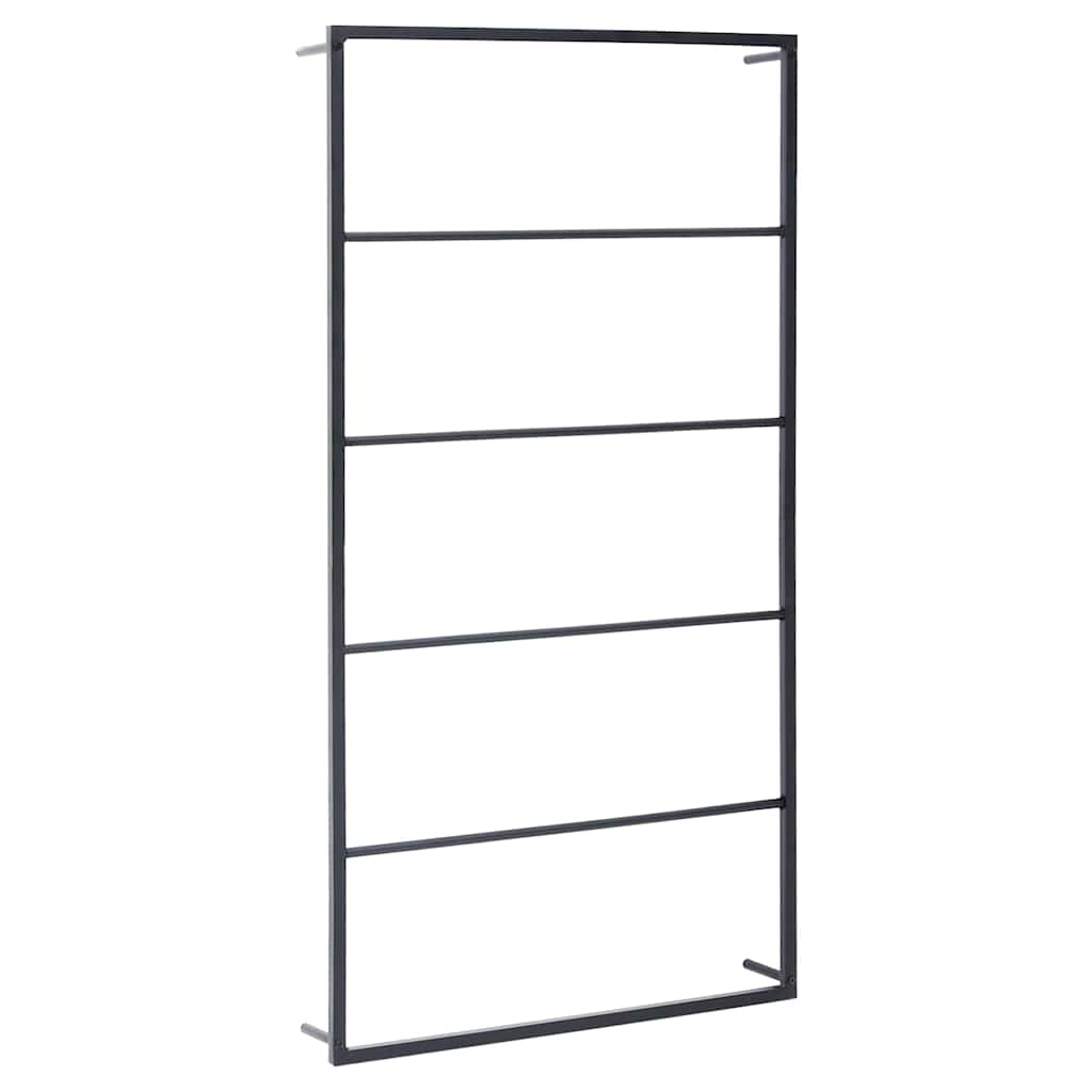 Stalak za ručnike crni 60 x 10 x 116 cm čelični