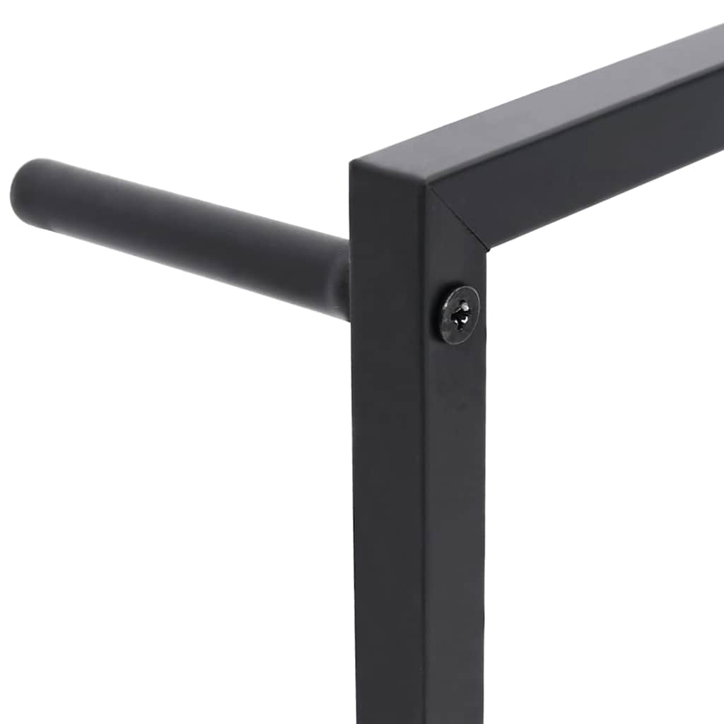 Stalak za ručnike crni 60 x 10 x 116 cm čelični