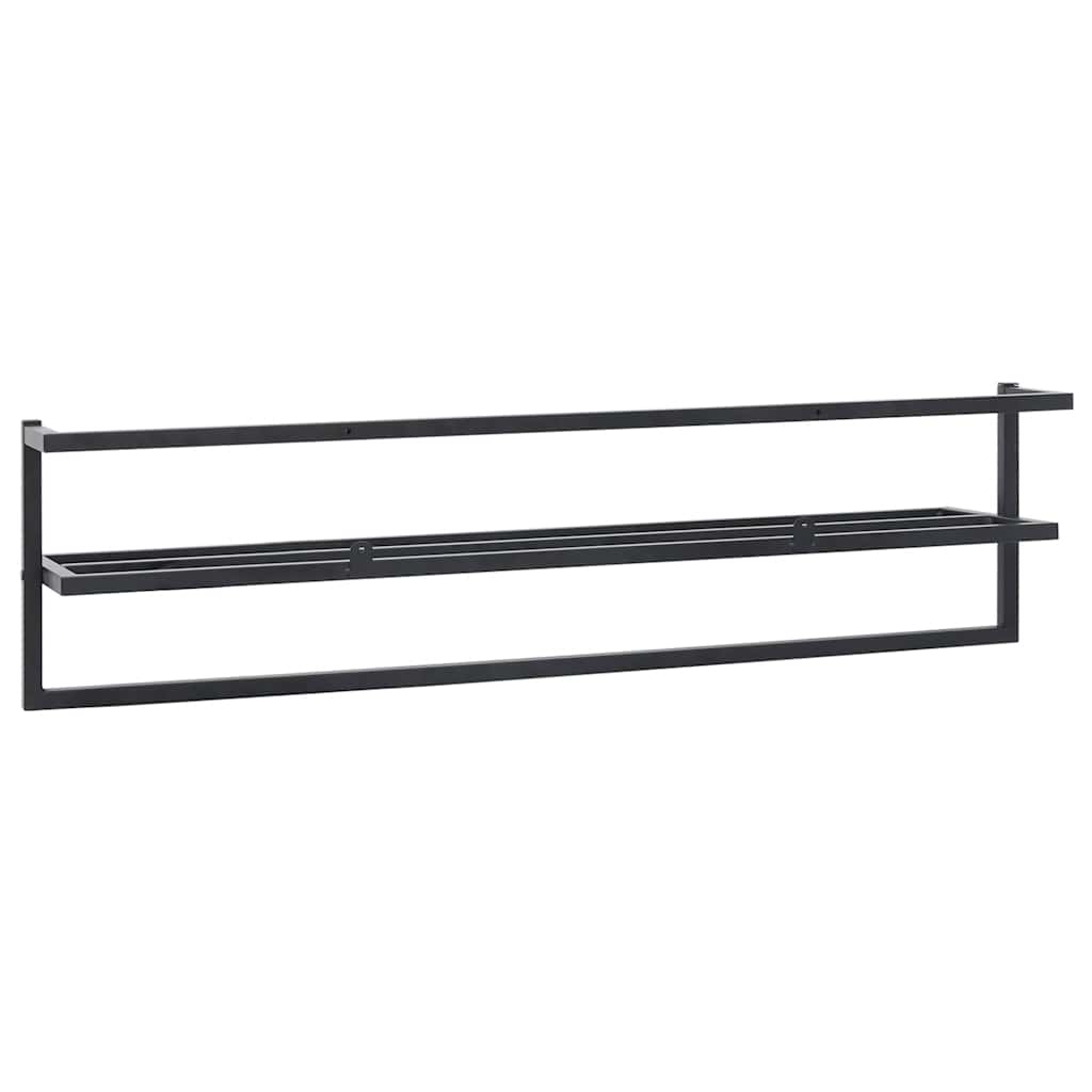 Stalak za ručnike crni 95 x 25 x 22 cm željezni