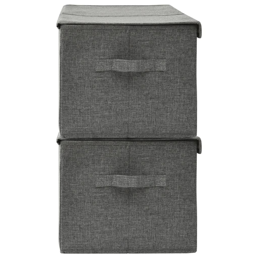 Kutije za pohranu 2 kom od tkanine 50 x 30 x 25 cm antracit