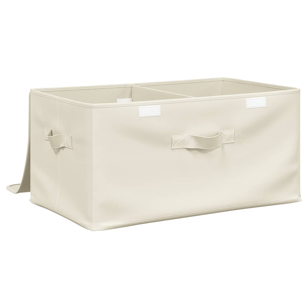 Kutija za pohranu od tkanine 50 x 30 x 25 cm krem