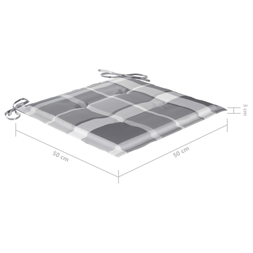Vrtne stolice s jastucima 8 kom sive od masivnog drva bagrema