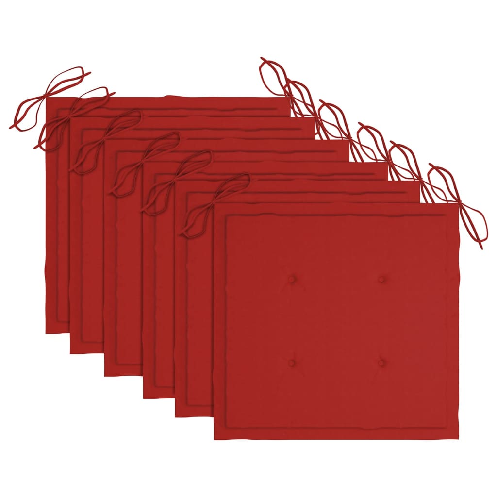 Vrtne blagovaonske stolice s jastucima 6 kom od bagremovog drva
