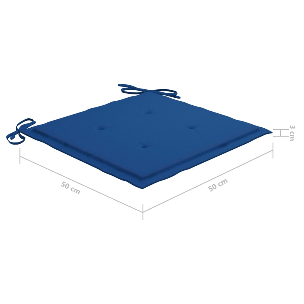 Vrtne stolice s jastucima 8 kom od masivne tikovine