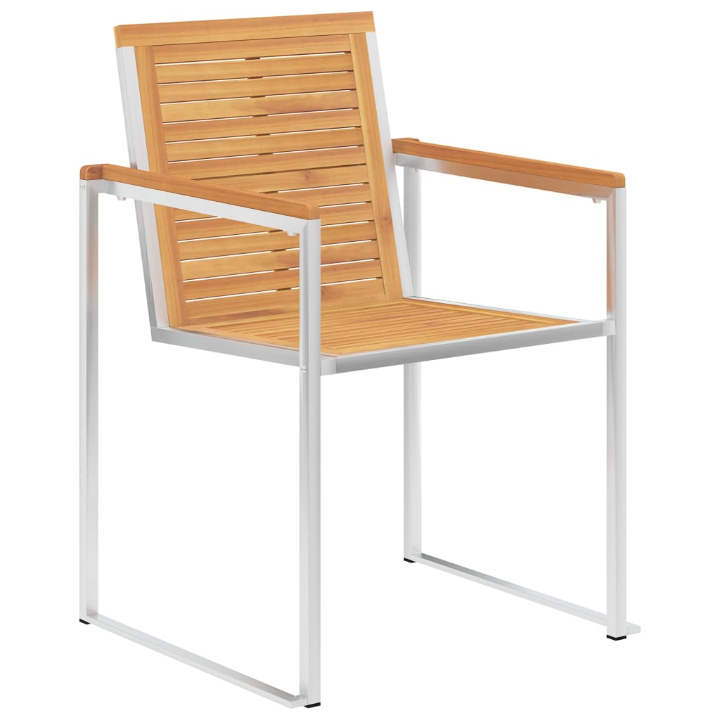 Vrtne stolice s jastucima 8 kom od masivne tikovine