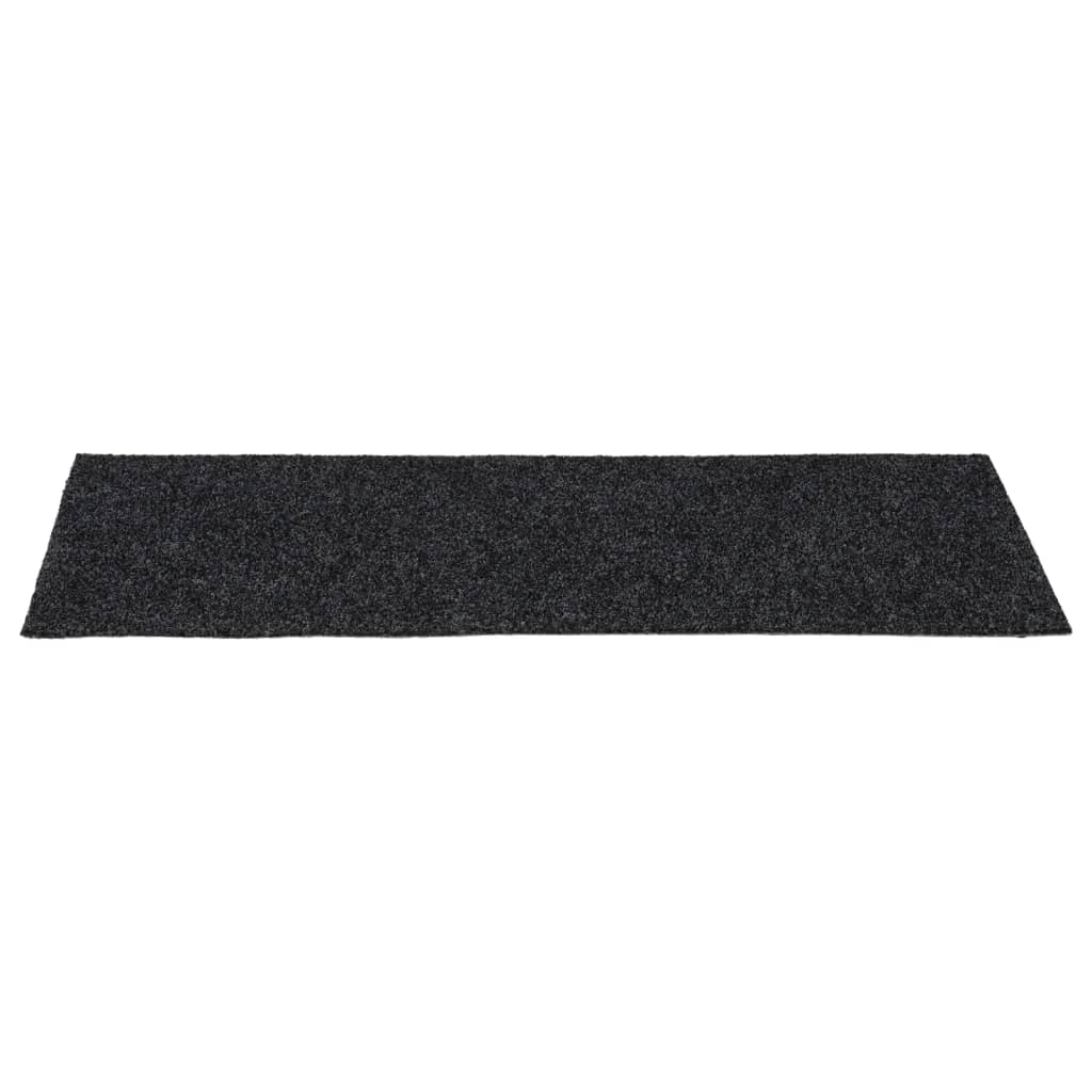 Prostirke za stepenice samoljepljive 15 kom 60x25 cm tamnosive pravokutne