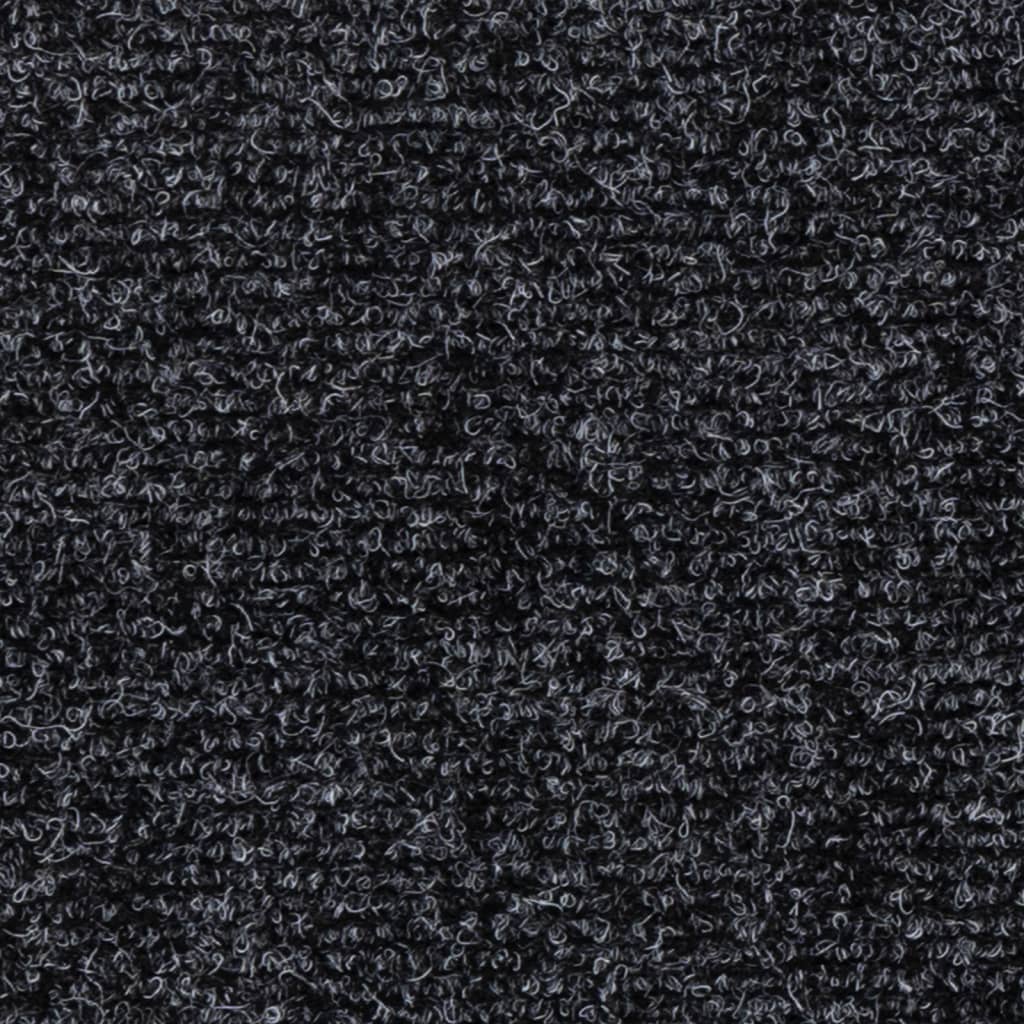 Prostirke za stepenice samoljepljive 15 kom 76x20 cm tamnosive pravokutne