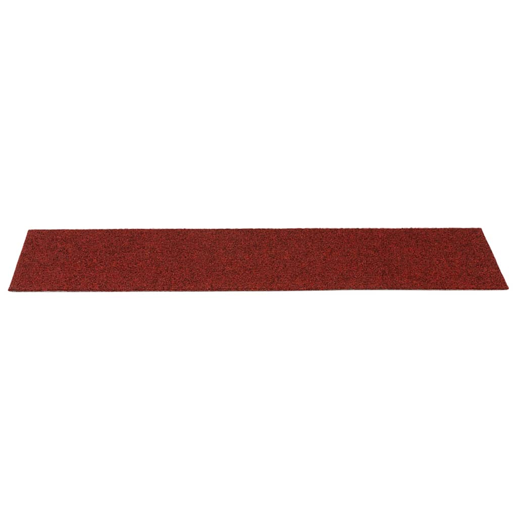 Prostirke za stepenice samoljepljive 15 kom 76x20 cm bordo crvene pravokutne