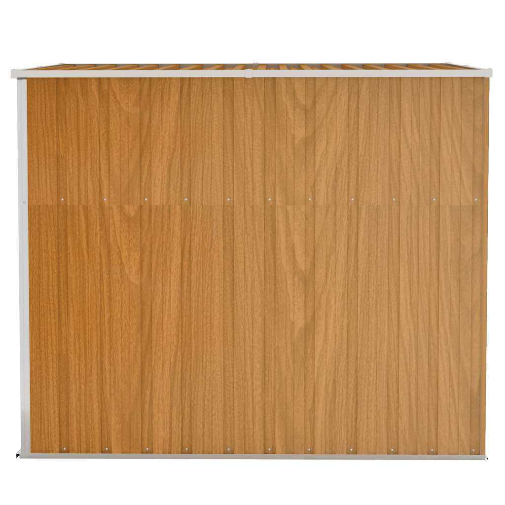 Zidno vrtno spremište smeđe 118x194x178 cm pocinčani čelik