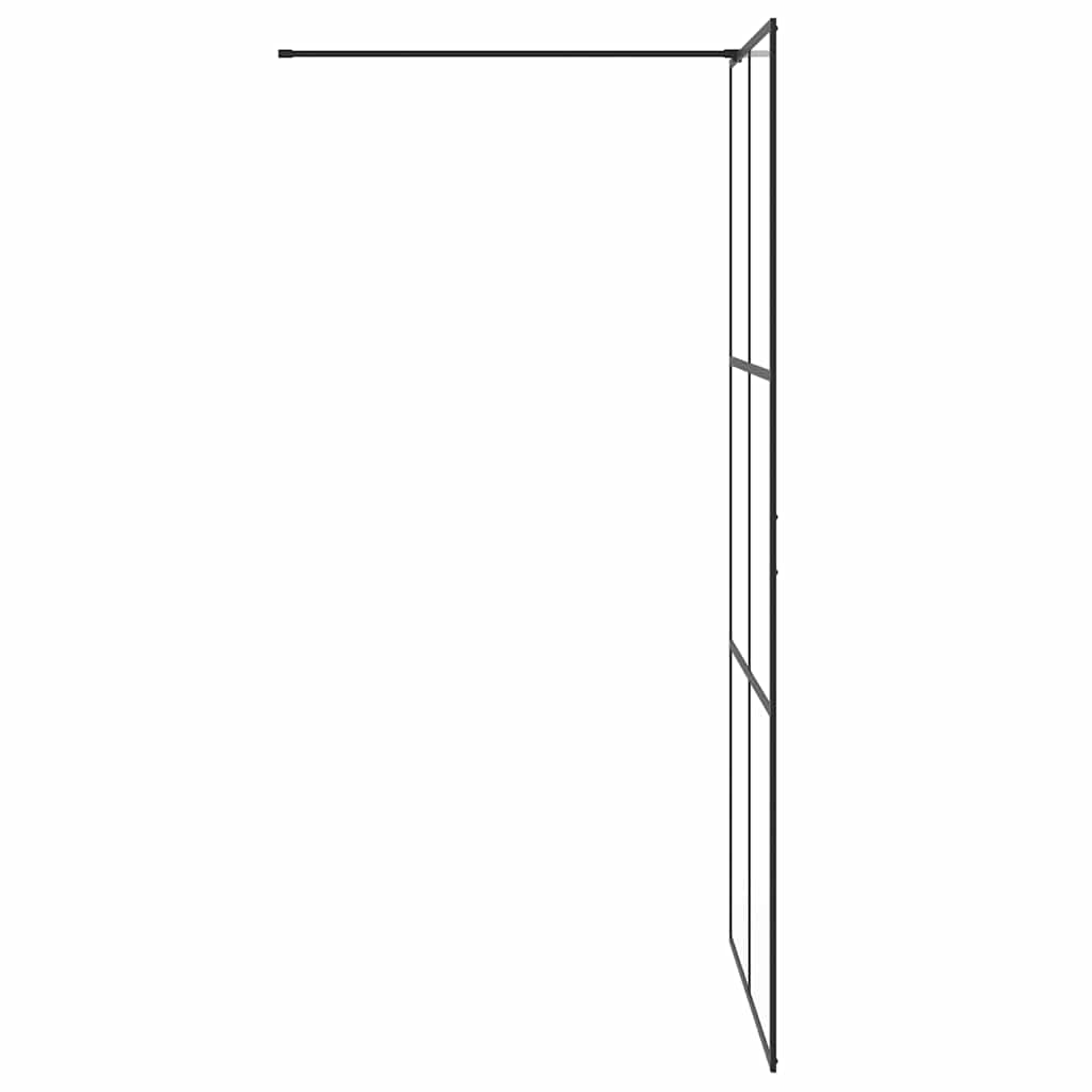 Pregrada za tuširanje s prozirnim staklom ESG 100 x 195 cm crna
