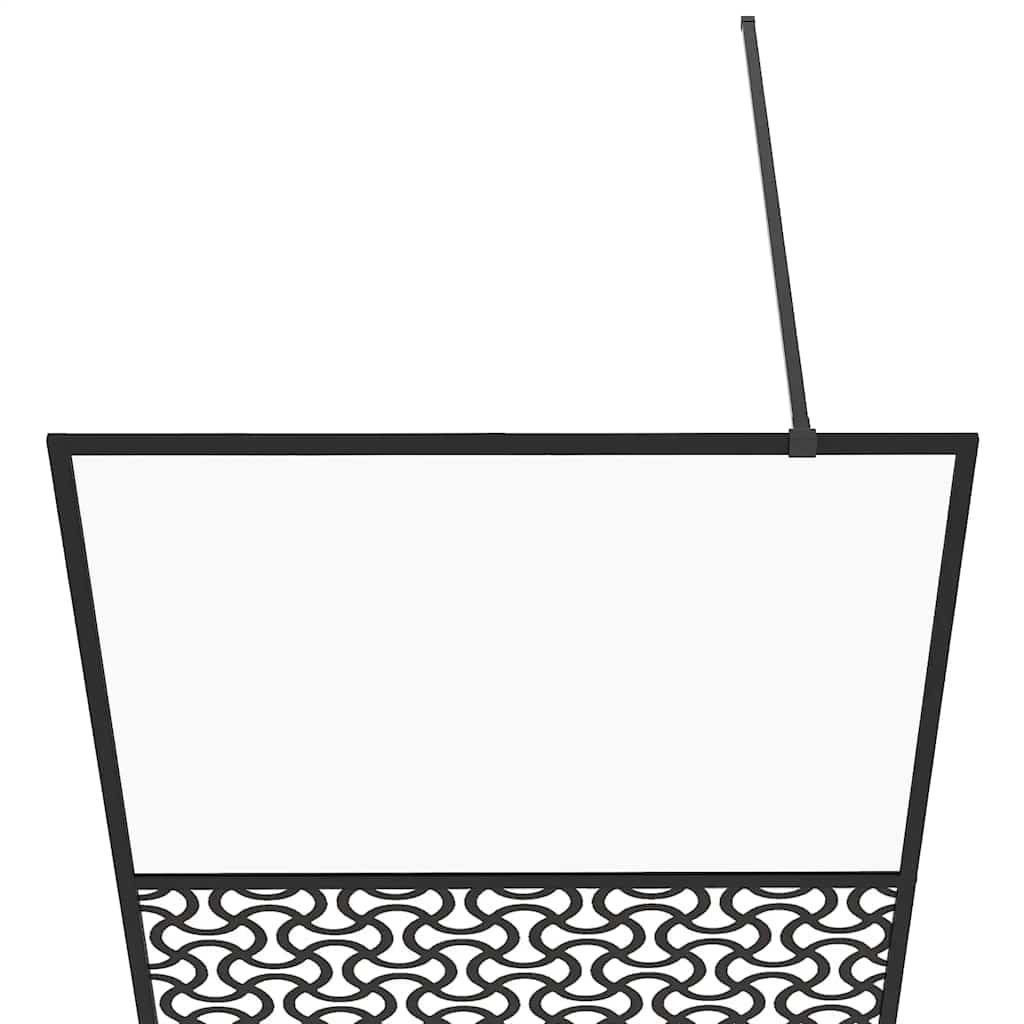 Pregrada za tuširanje s prozirnim staklom ESG 80 x 195 cm crna