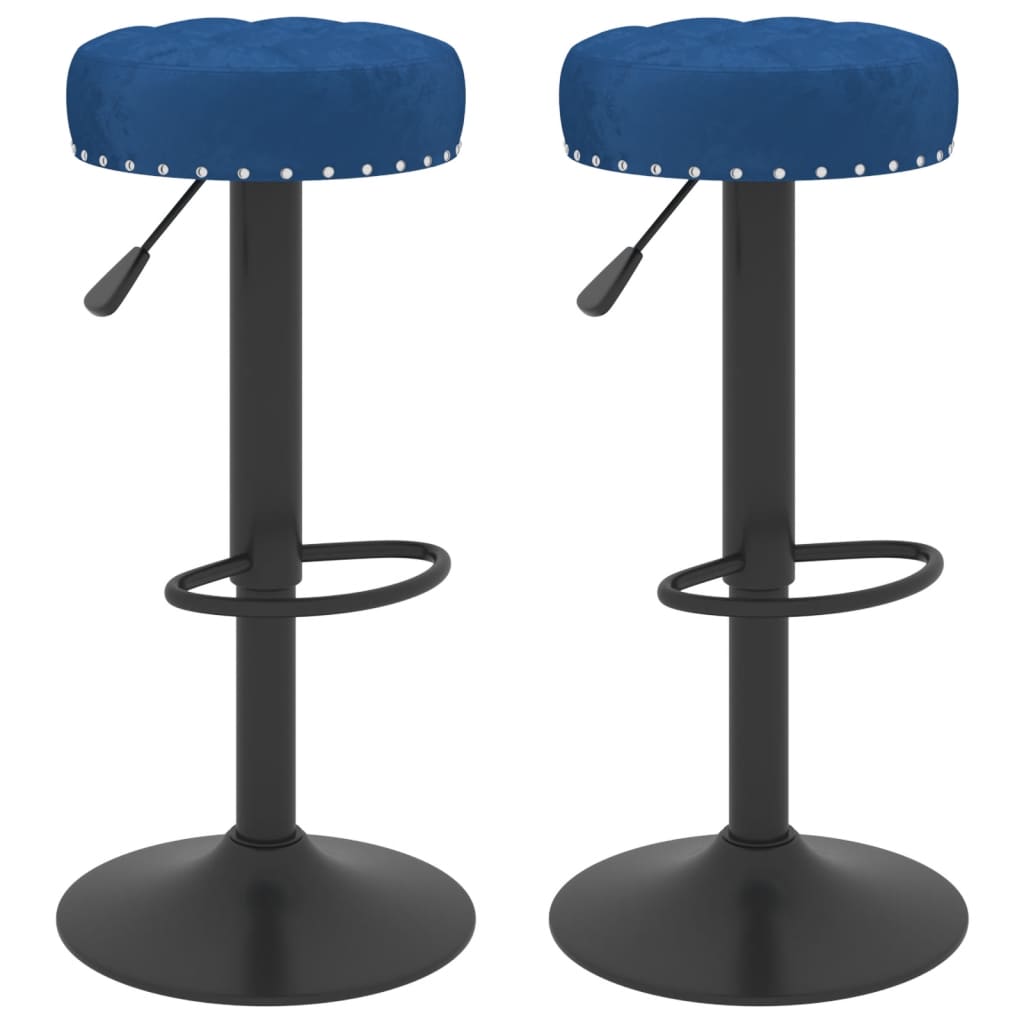 Barske stolice 2 kom. Plavi baršun