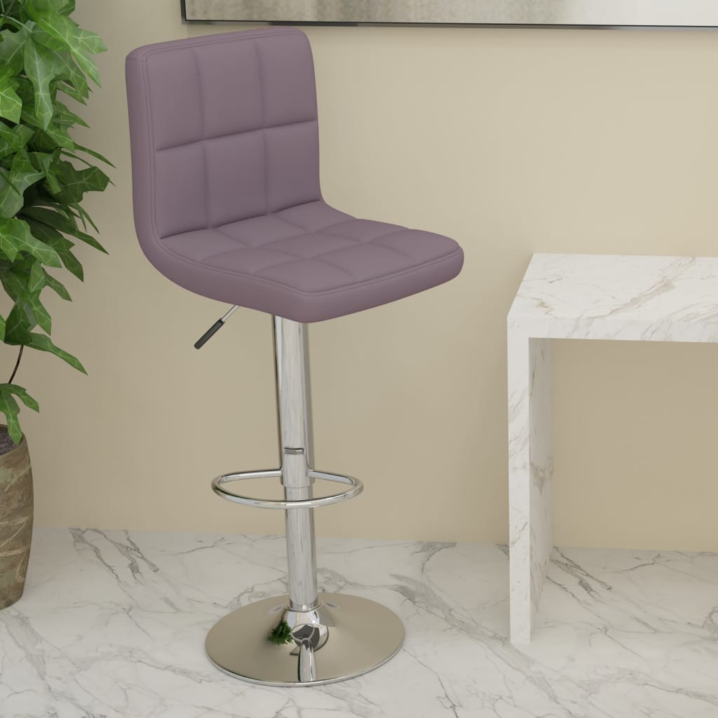 Barski stolac od tkanine smeđe-sivi