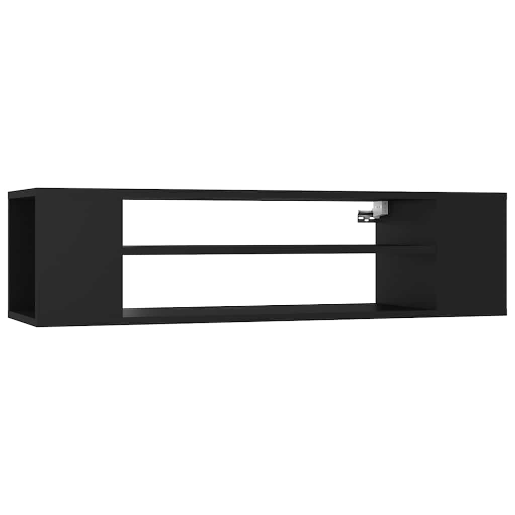 Viseći TV ormarić crni 100 x 30 x 26,5 cm konstruirano drvo