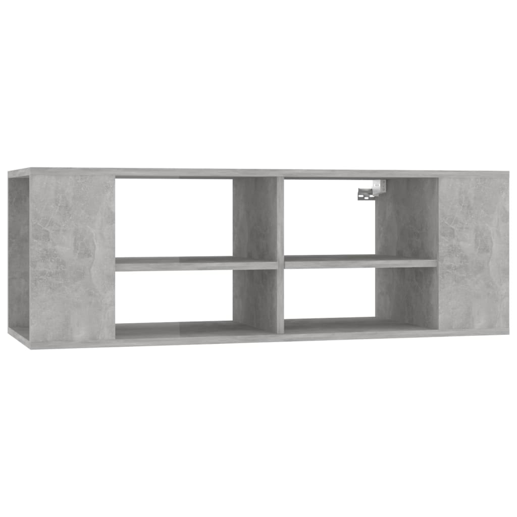 Zidni TV ormarić boja betona 102 x 35 x 35 cm konstruirano drvo