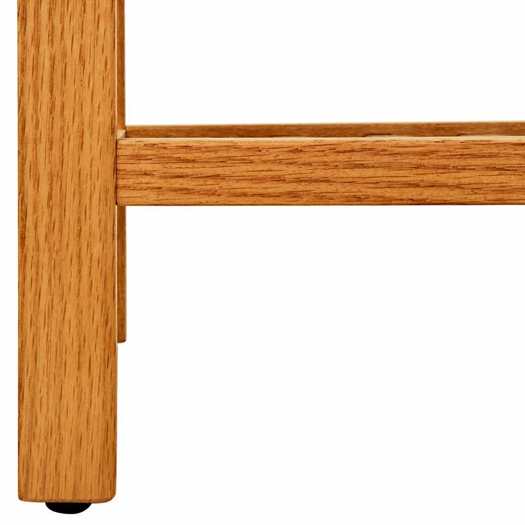 Stalak za cipele s 2 police 100x27x40 cm od masivne hrastovine