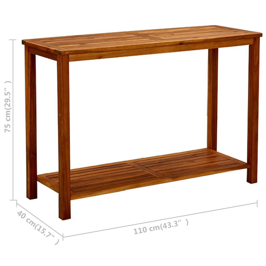 Vrtni konzolni stol 110x40x75 cm od masivnog bagremovog drva