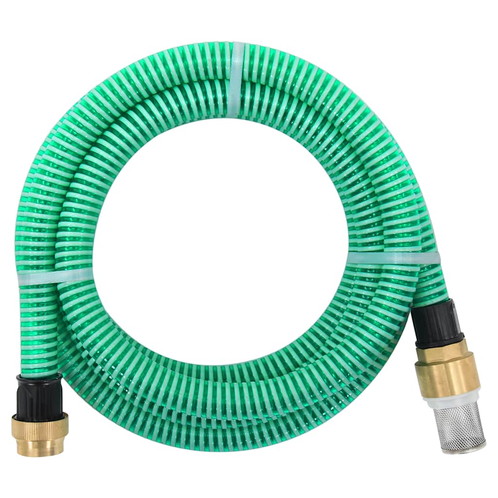 Usisno crijevo s mjedenim priključcima zeleno 1,1 " 25 m PVC