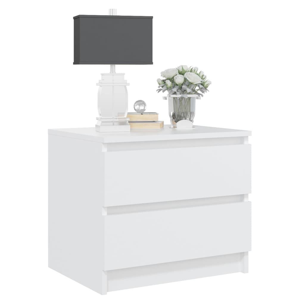 Noćni ormarići 2 kom bijeli 50 x 39 x 43,5 cm konstruirano drvo