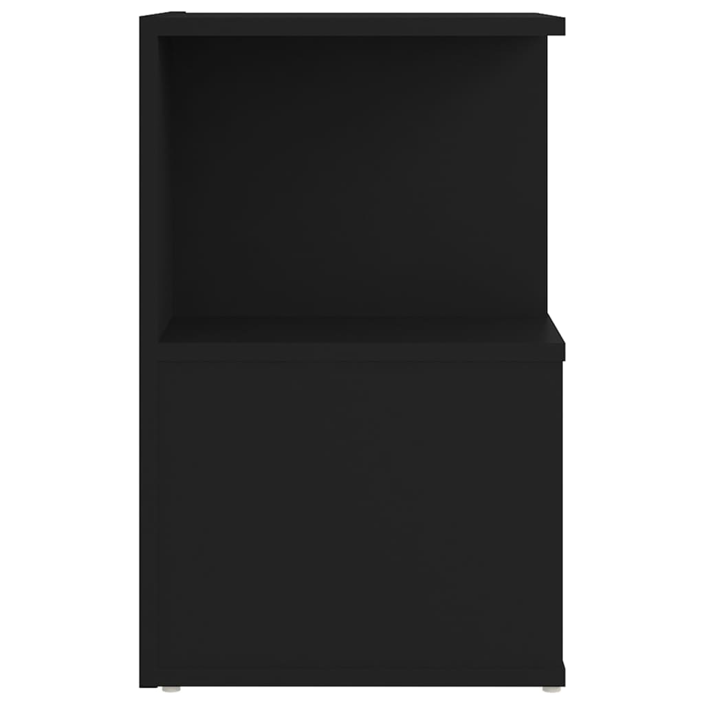 Noćni ormarići 2 kom crni 35 x 35 x 55 cm konstruirano drvo