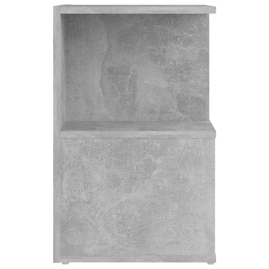Noćni ormarići 2 kom boja betona 35x35x55 cm konstruirano drvo