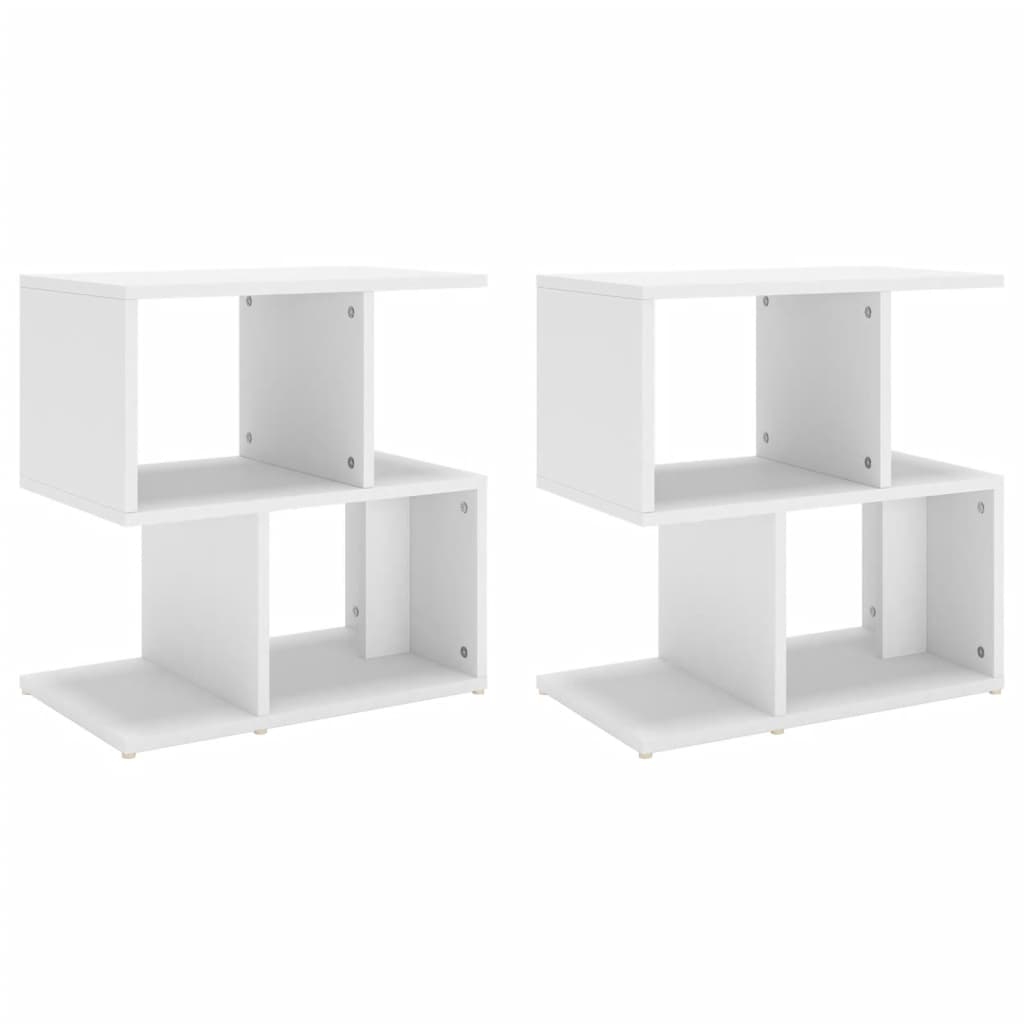 Noćni ormarići 2 kom bijeli 50 x 30 x 51,5 cm konstruirano drvo