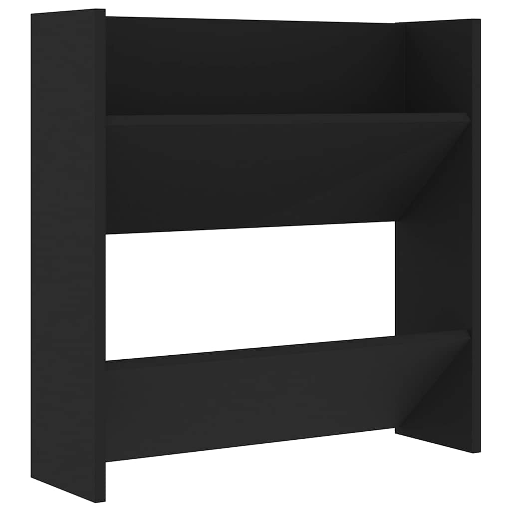Zidni ormarići za cipele 4 kom crni 60 x 18 x 60 cm drveni