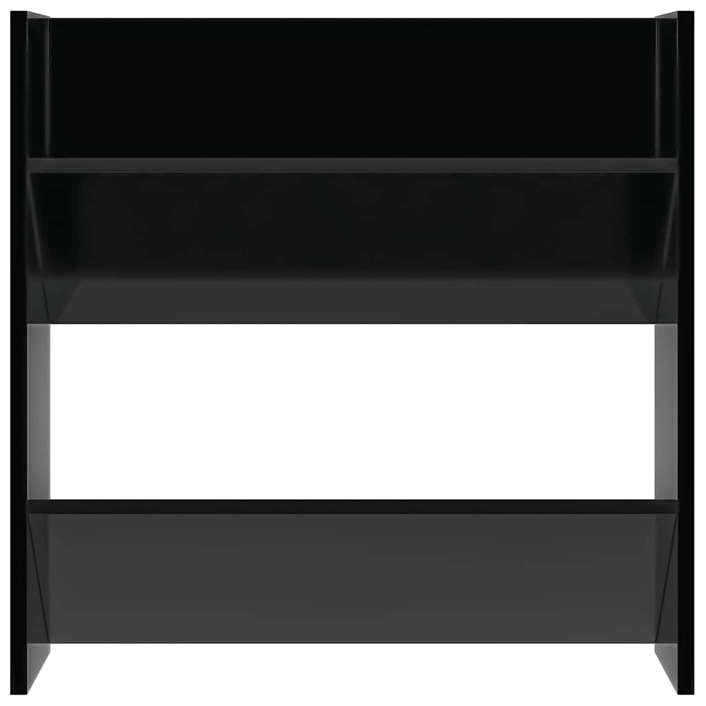 Zidni ormarići za cipele 4 kom sjajni crni 60x18x60 cm drveni