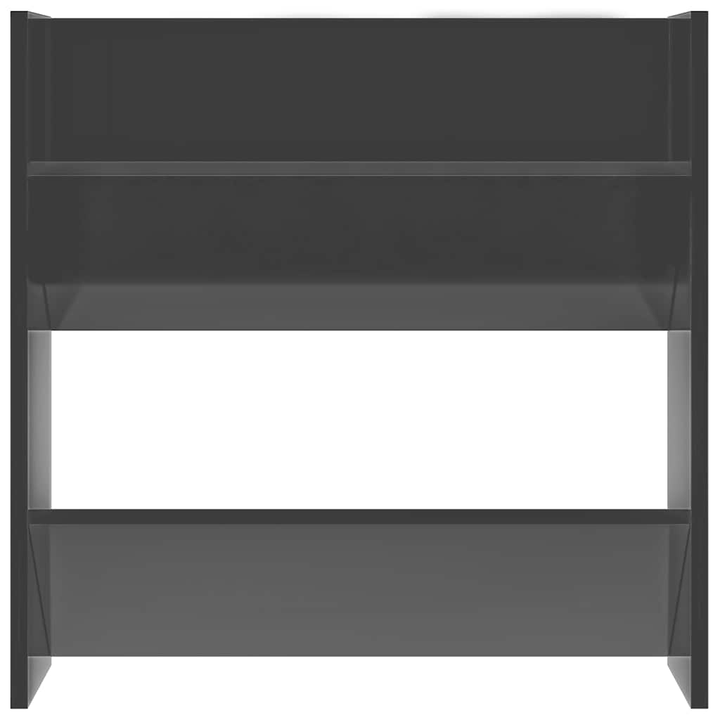 Zidni ormarići za cipele 4 kom sjajni sivi 60x18x60 cm drveni