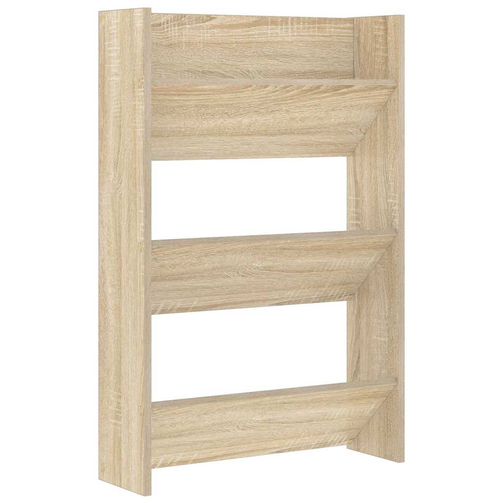 Zidni ormarići za cipele 2 kom boja hrasta 60x18x90 cm drveni
