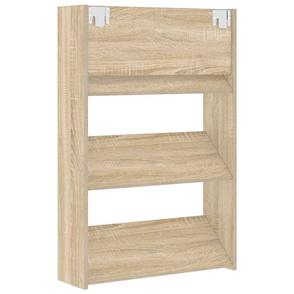 Zidni ormarići za cipele 2 kom boja hrasta 60x18x90 cm drveni