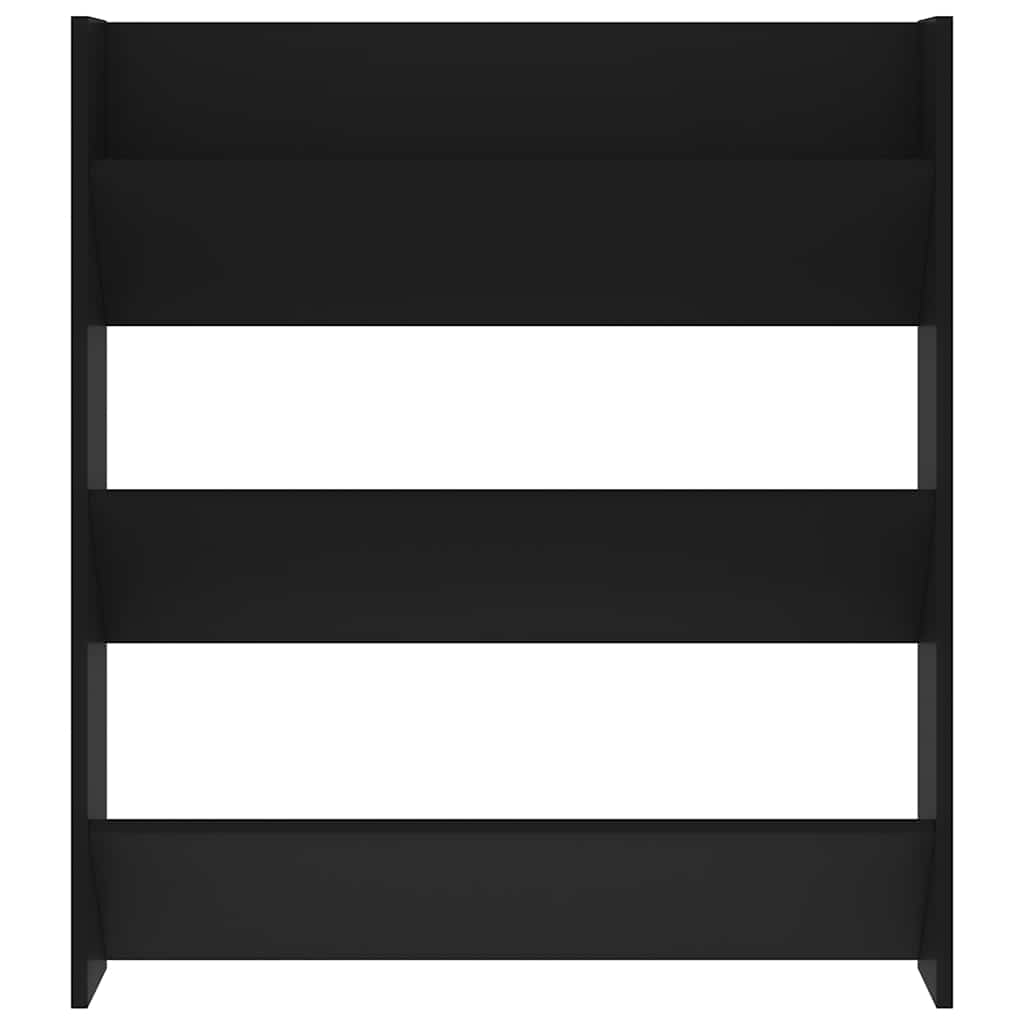 Zidni ormarić za cipele crni 80 x 18 x 90 cm konstruirano drvo