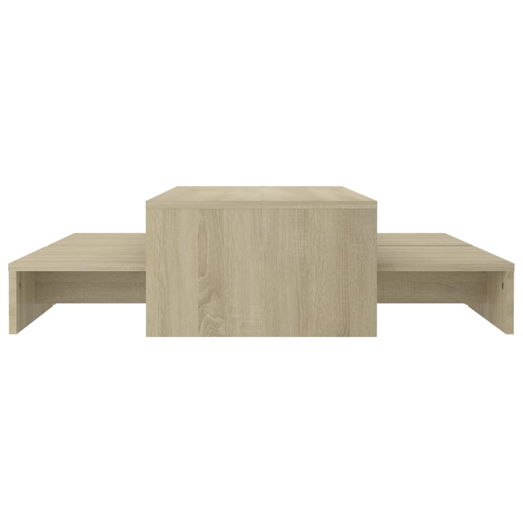 Set uklapajućih stolića boja hrasta 100 x 100 x 26,5 cm drveni