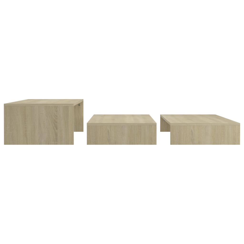 Set uklapajućih stolića boja hrasta 100 x 100 x 26,5 cm drveni