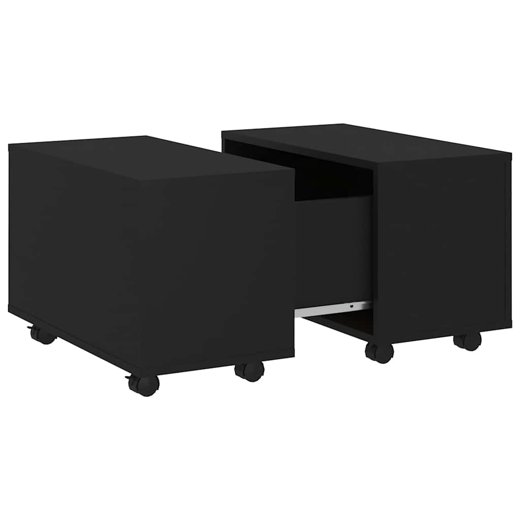 Stolić za kavu crni 60 x 60 x 38 cm od konstruiranog drva