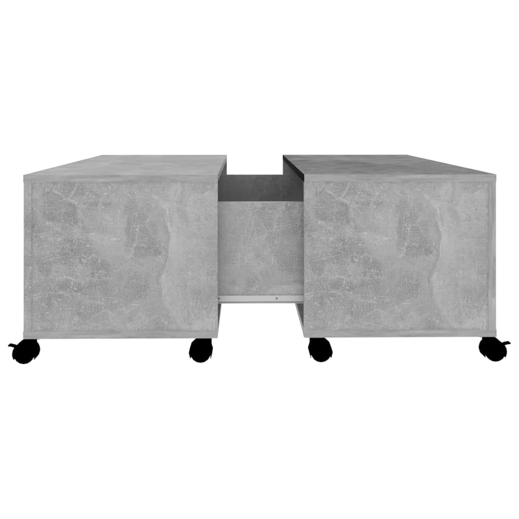 Stolić za kavu siva boja betona 75 x 75 x 38 cm od iverice