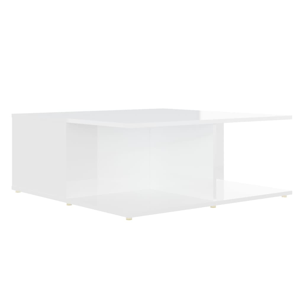 Stolić za kavu bijeli 80 x 80 x 31 cm od konstruiranog drva