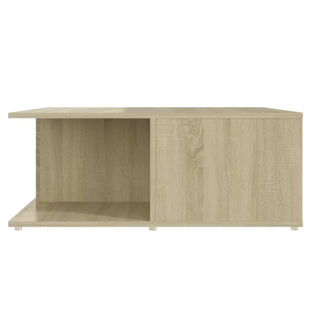 Stolić za kavu bijeli i hrast 80 x 80 x 31 cm konstruirano drvo