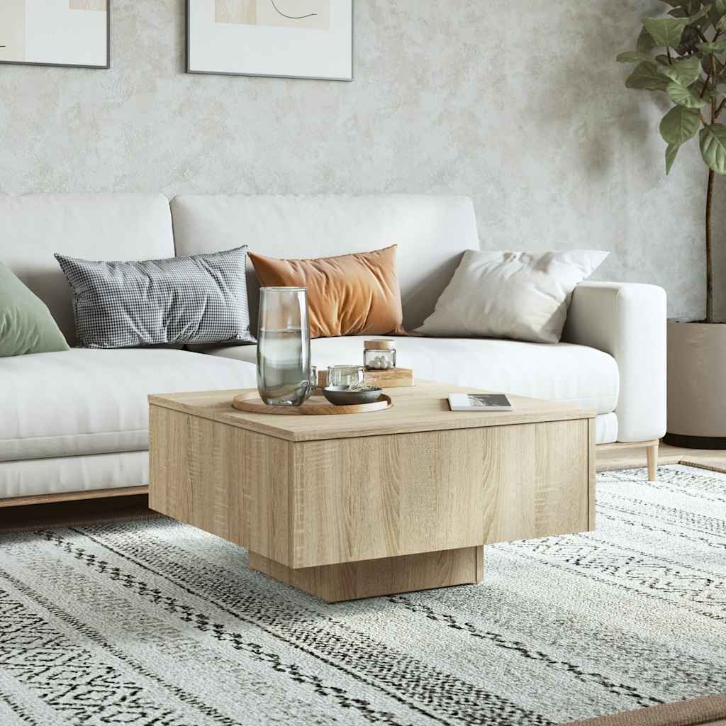 Stolić za kavu boja hrasta 60 x 60 x 31,5 cm konstruirano drvo