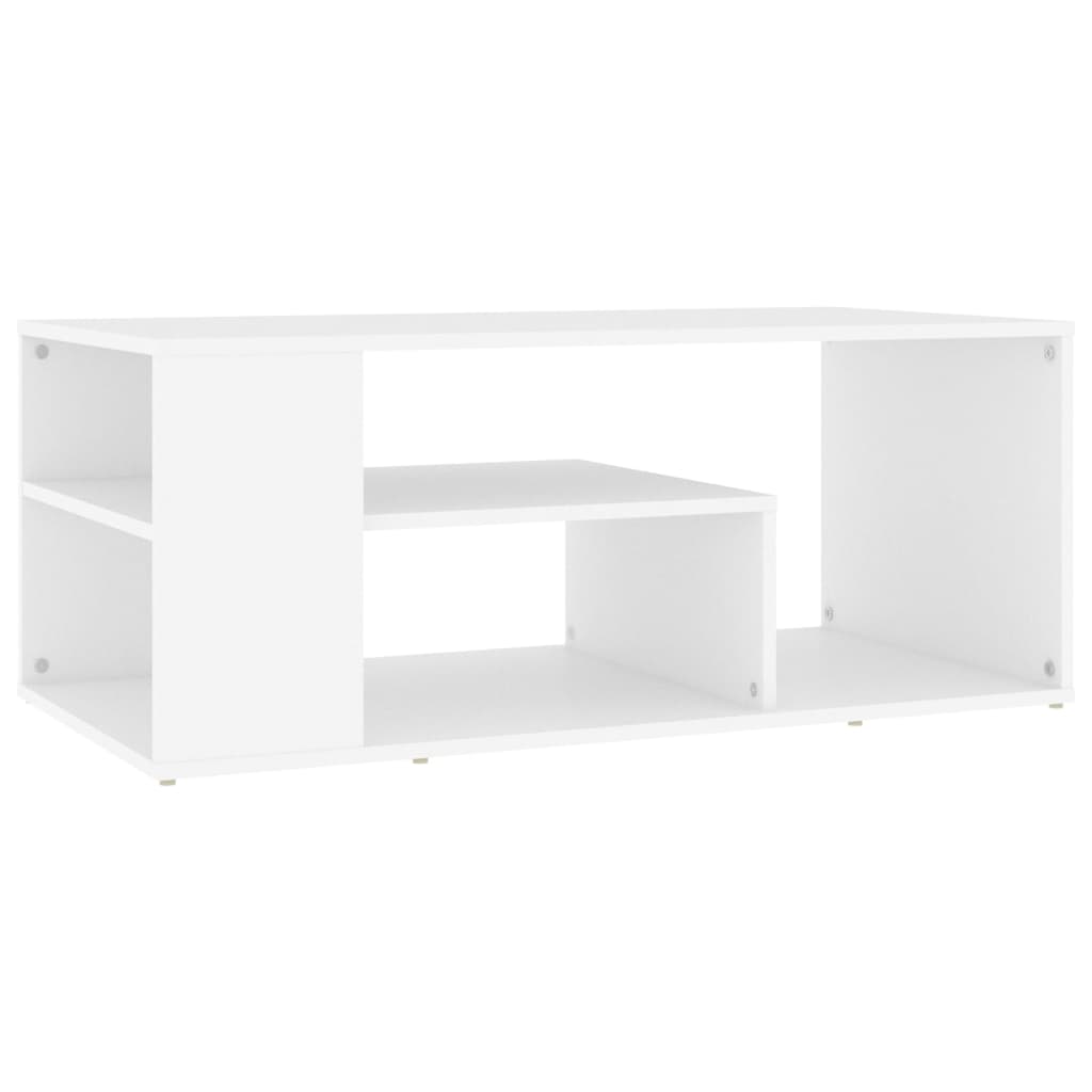 Stolić za kavu bijeli 100 x 50 x 40 cm od konstruiranog drva