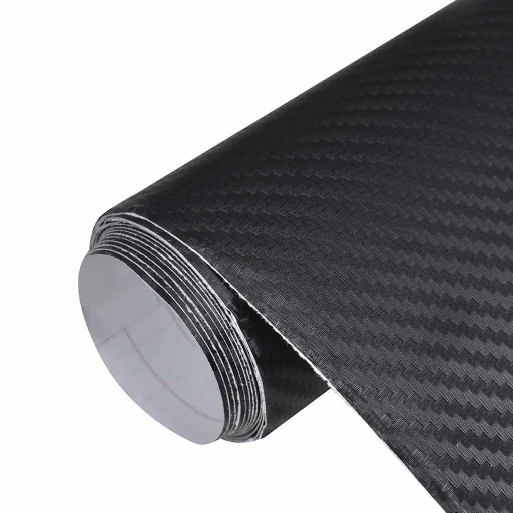 Folije za automobil 2 kom 3D crne 100 x 150 cm + 50 x 150 cm