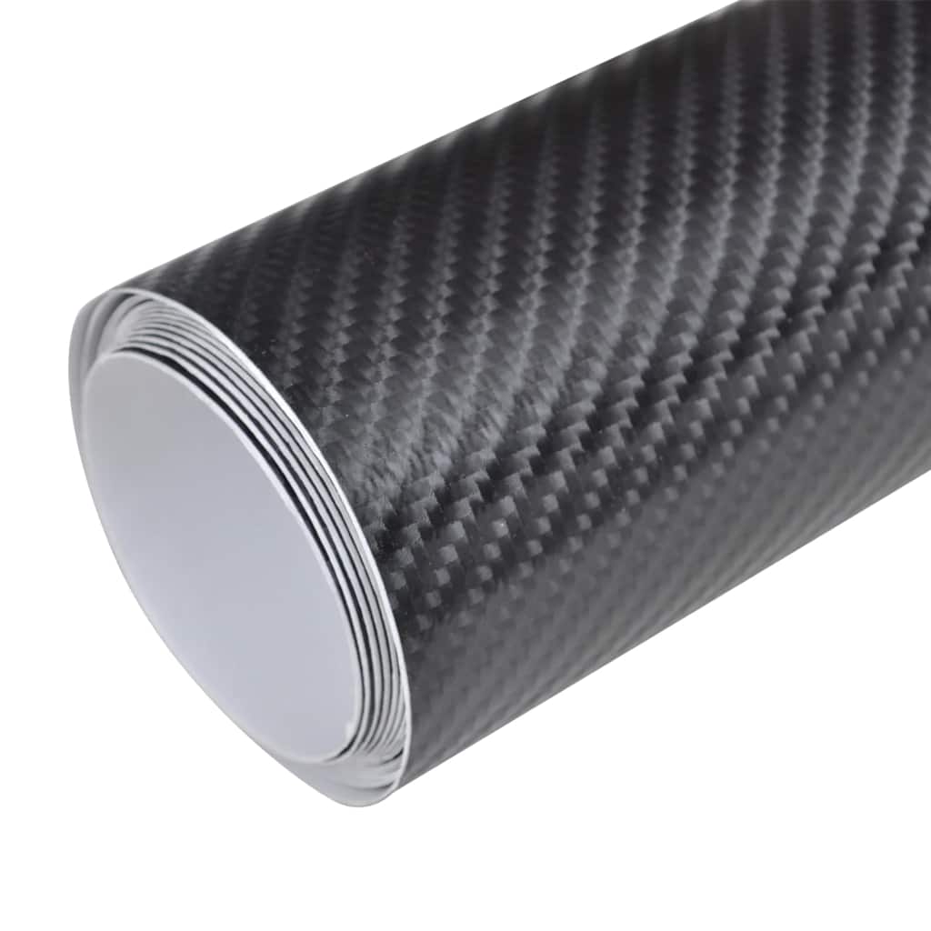 Folije za automobil 2 kom 4D crne 100 x 150 cm + 50 x 150 cm