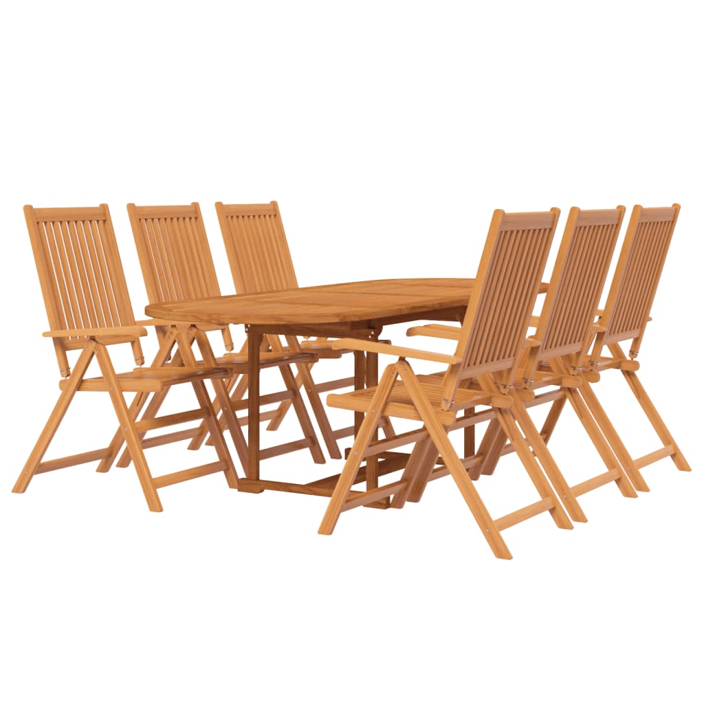 7-dijelni vrtni blagovaonski set od masivnog bagremovog drva 160-240 cm