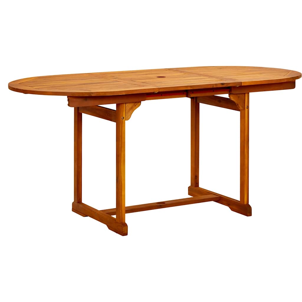 7-dijelni vrtni blagovaonski set od masivnog bagremovog drva 120-170 cm