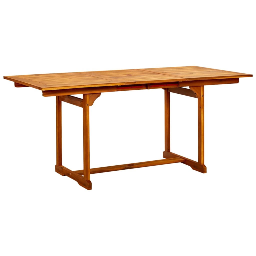 7-dijelni vrtni blagovaonski set od masivnog bagremovog drva 120-170 cm