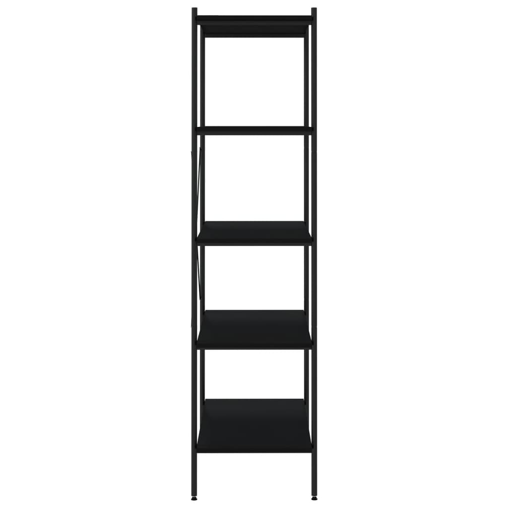 Police s 5 razina crne 80 x 40 x 163 cm